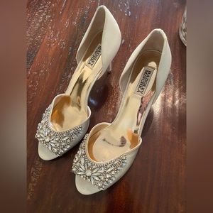 Baffles Mischka Embellished D’Orsay High Heels
